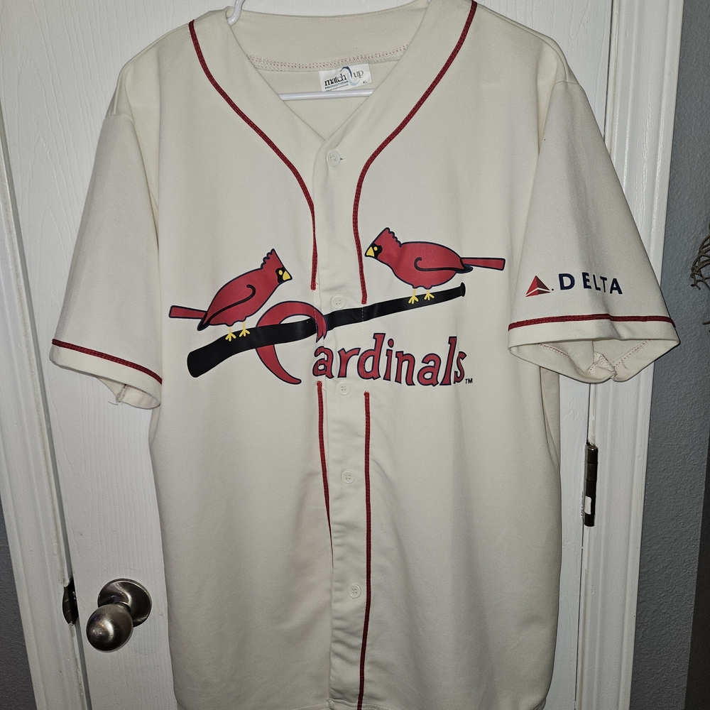 Delta Cream Cardinals Baseball Jersey